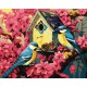 Набір для розпису по номерах Затишна шпаківня, 40x50 см, КНО6562