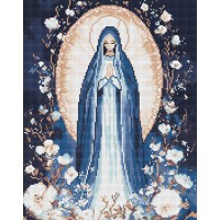 Набір з алмазною мозаїкою на підрамнику Непорочна Діва Ideyka AMO8201, 40x50 см