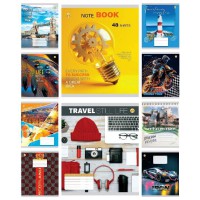 Зошити учнівські 48 аркушів лінія Тверда ТЕ42502 МІКС 3, 10 шт. в упаковці,