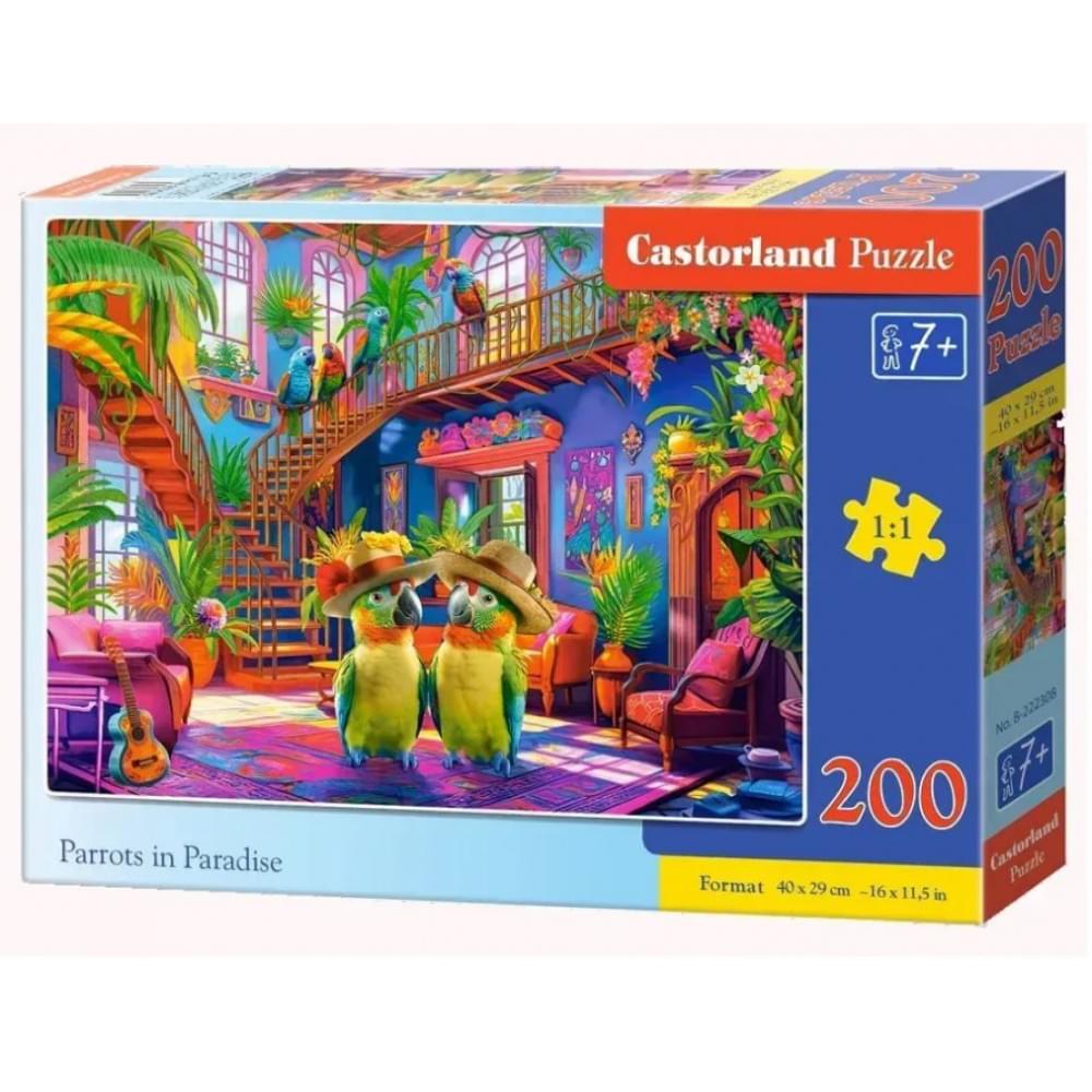 Пазл Castorland "Папуги в раю" 200 елементів, 40x29см B-222308