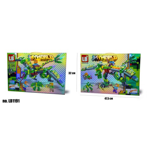 Конструктор Майнкрафт Зелений дракон, LB1191, 463+ деталей