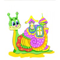 Набір для розпису по номерах Равлик з будиночком, Strateg, 30x30 см, ES124