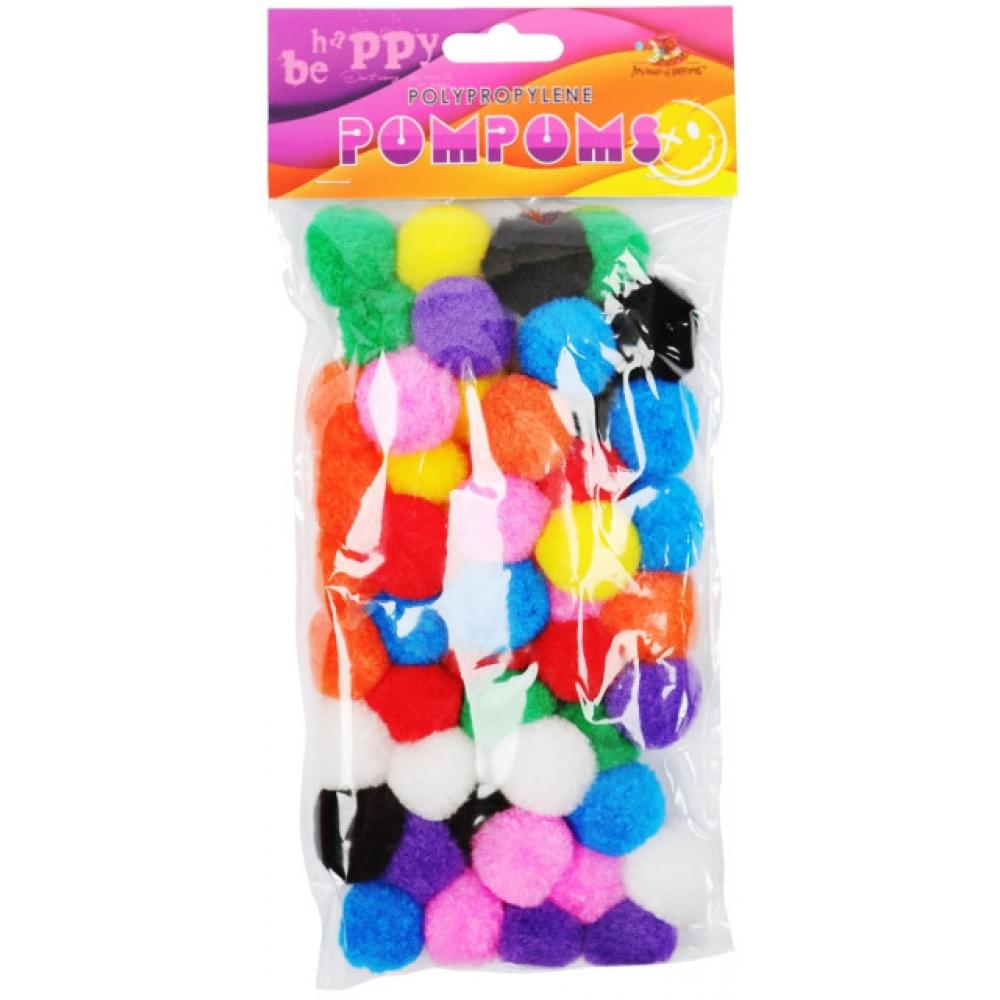 Помпони поліпропиленові, 2.5см,9 кольорів,50шт.MQ2022, ціна за 2 шт. //