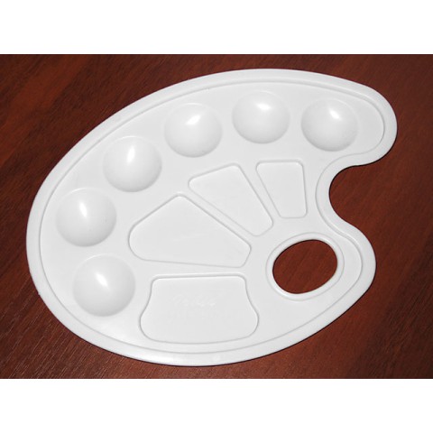 Палітра біла №1 із лунками, 5 шт. в упаковці, 0046