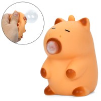 Іграшка капібара, 7 см, антистрес, іграшка-надувашка, тварина з жуйкою, 6x9x4.5 см