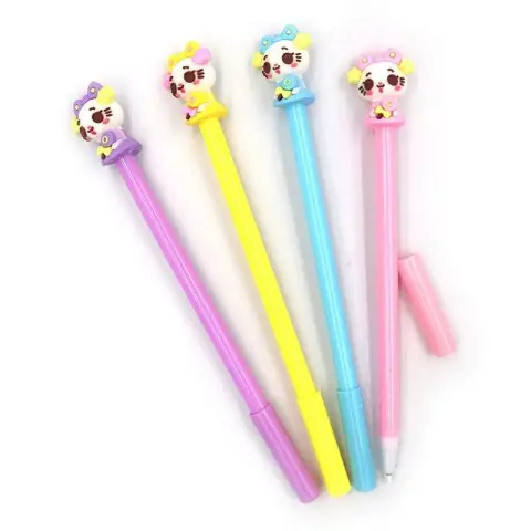 Ручка дитяча гелева з іграшкою Kitty синя (в асортименті) 16836