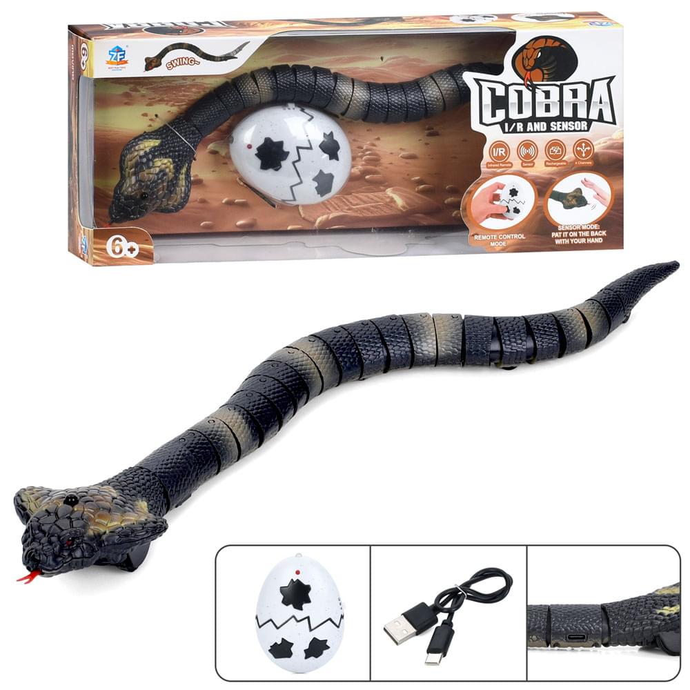 Тварина д/к(ІЧ), змія, 41см, акум, їздить, рухливий язик, USBзарядне, в кор-ці, 38-15-7см /12/