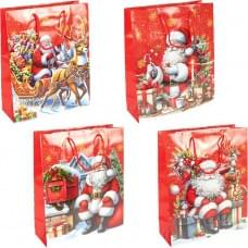 Подарунковий пакет "Новий Рік" 32х44х11см, набір з 4-х штук 2579-3(123382)