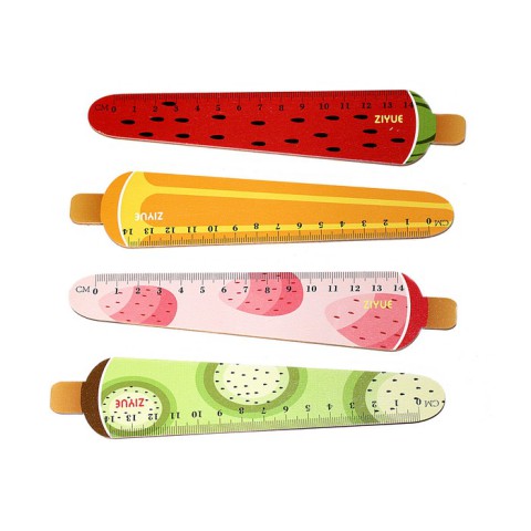 Лінійка дерев’яна фігурна Фрукти, 12 см