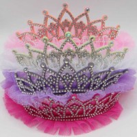 Обруч на голову Корона ажурна зі стразами (В асортименті)