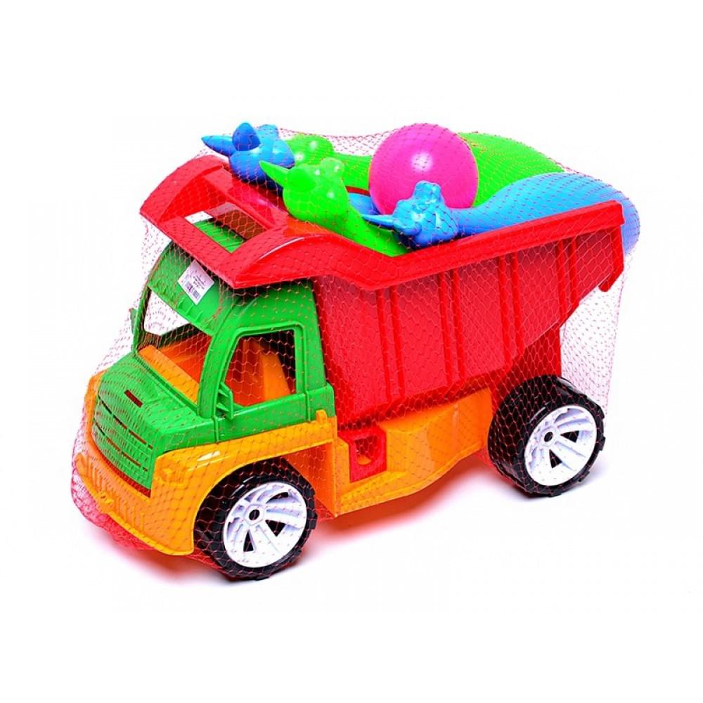 Грузовик Алекс с кеглями зайцы + 1шар Бамсик (089)