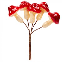 Гриб декоративний Мухомор Yes! Fun глянцевий, 3 см, 5 шт в пучку