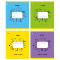 Зошити учнівські 12 аркушів коса лінія Тверда Фон (Монохром), 25 шт. в упаковці