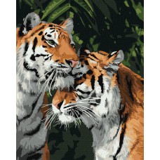 Картина за номерами "тигрове кохання" 40х50см