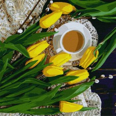 Картина за номерами "весняний сніданок" 40х40см кно4772