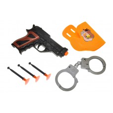 Поліцейський набір зброї на присосках (упаковка пакет) 21*13см