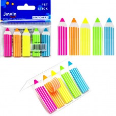 Закладка неон 5 кольорів "stick notes" олівець р01-2-lв