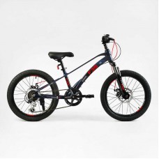 Дитячий спортивний велосипед 20" дюймів corso f35 магнієва рама, shimano revoshift 7 швидкостей, зібрань на 75% (MG-20563)