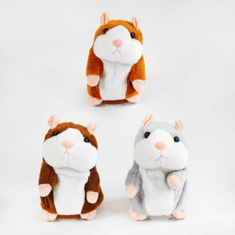 М’яка іграшка Хом’як, повторюшка, на батарейках (В асортименті)