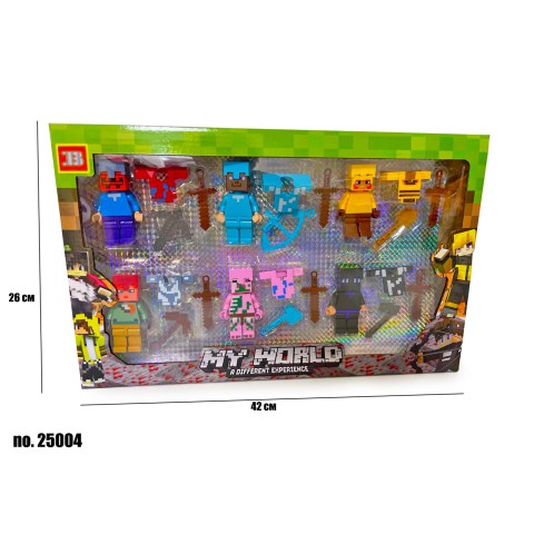 Набір фігурок Майнкрафт, 26x42 см, 25004