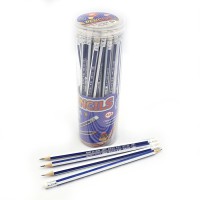 Олівець чорнографітний Hertex, HB, з гумкою, 48 шт.