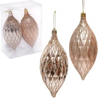 Набір новорічних прикрас в ромбик 2 шт (в асортименті) 6279-6/241604C