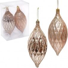 Набір новорічних прикрас в ромбик, 2 штуки 6279-6/241604C(119759)