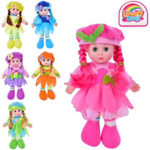 Лялька м’яконабивна, 28 см, музика, на батарейках (В асортименті) LY3011-2-3-4-5-6