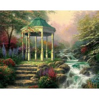 Алмазна мозаїка на підрамнику Альтанка 30×40 см 60202_BGLD