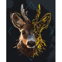 Набір для розпису по номерах Молодий олень, Strateg, 30x40 см, SS6810