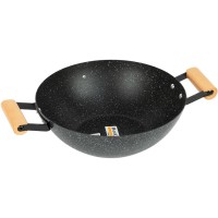 Сковорода-WOK 28 см дерев'яні ручки мармурове покриття 16749-14