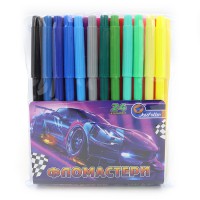 Фломастери Спорткар, 24 кольори, ПВХ, Josef Otten