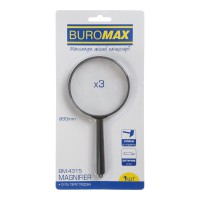 Лупа, пластик, x3, діаметр 90 мм, чорна