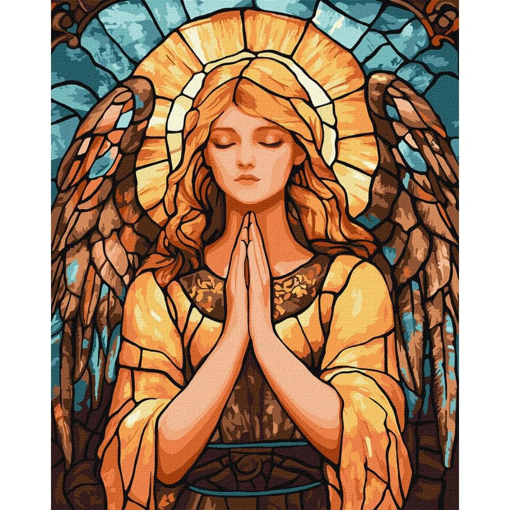 Набір для розпису по номерах "Вітраж. Я прошу у небес" Ideyka 40х50см КНО8606