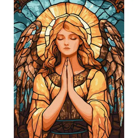 Картина за номерами Вітраж Я прошу у небес Ideyka 40×50 см КНО8606