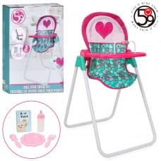 Стілець для годування для ляльки, д39-ш33-в62,5см, аксесуари, 5пр, метал+пластик, в кор-ці, 48-33-9,5см /4/