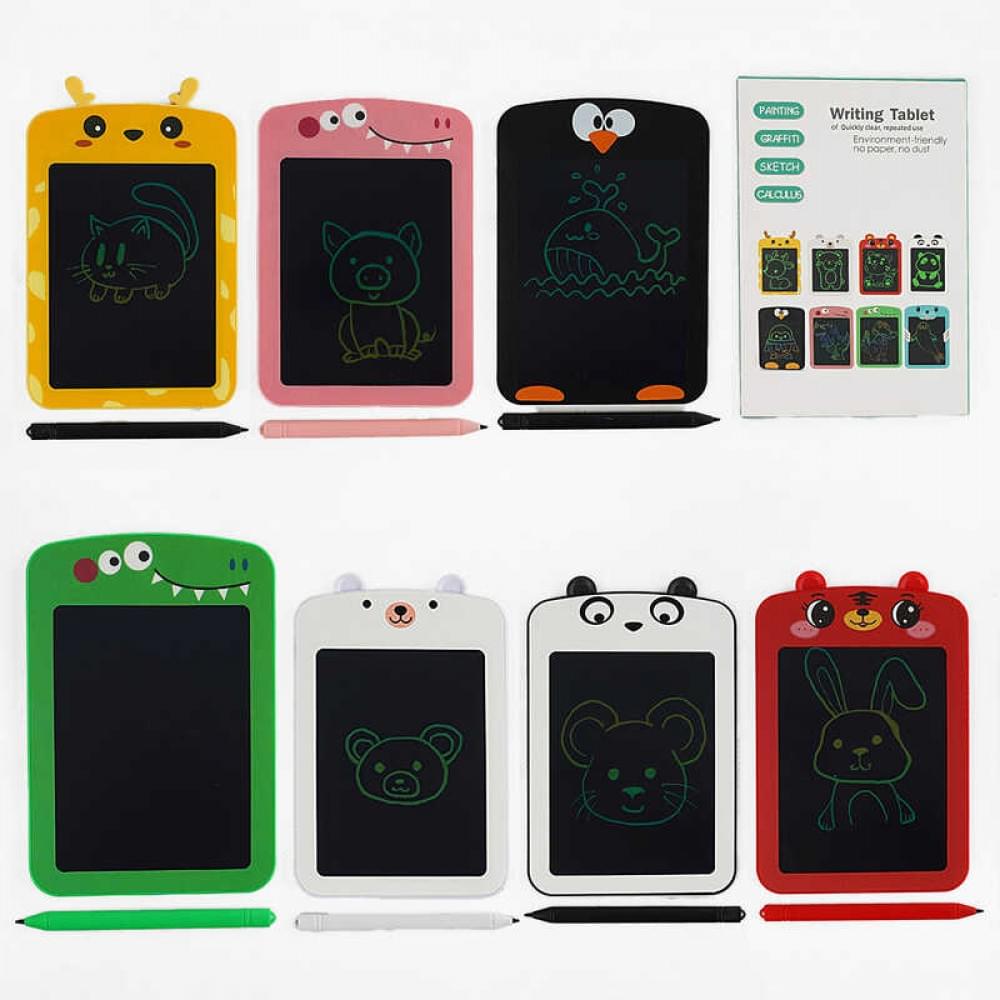 Планшет для малювання “Тваринка”, LCD дисплей, стилус, кольоровий екран 9.5х12.5 см, в кор, МІКС ВИДІВ /100/