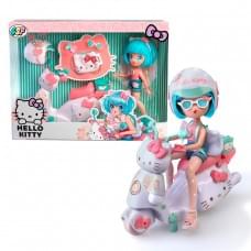 Ігровий набір 4SF MANGA DOLLS серії "Hello Kitty" - КРАСУНЯ ПІНК НА СКУТЕР (з аксесуарами) HKTF3000