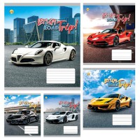 Зошити учнівські 12 аркушів лінія Тверда Авто, 25 шт. в упаковці