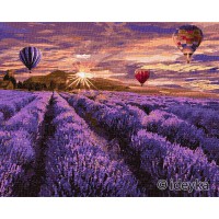 Набір для розпису по номерах Квітуча лаванда, 40x50 см, КНО2839