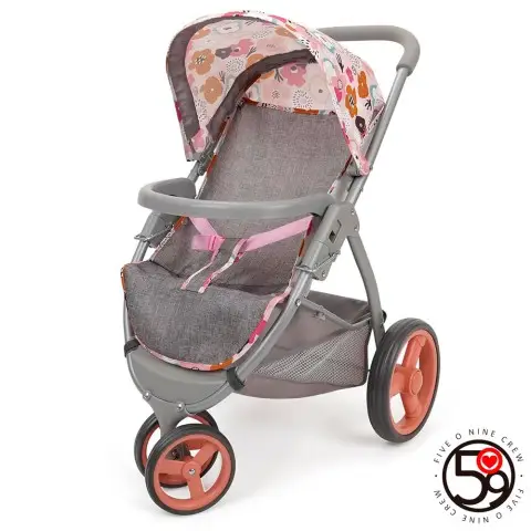 Коляска для ляльки прогулянкова 58×39×62 см ручка EVA корзина метал T731038