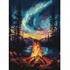 Картина за номерами Північне сяйво з фарбами металік extra 30×40 см КНО6361