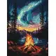Картина за номерами Північне сяйво з фарбами металік extra 30×40 см КНО6361
