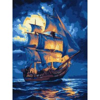 Набір для розпису по номерах Легенда хвиль, Ideyka, 30x40 см, КНО6372