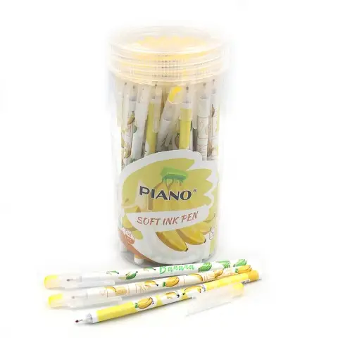 Ручка масляна Piano Banana, 0.6/0.7 мм, Soft Ink Pen, 50 шт.