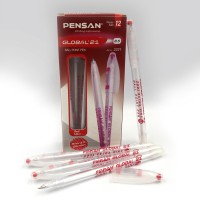 Ручка масляна Global Pensan, червона, 12 шт., 2221