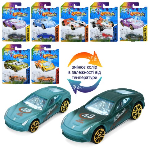 Машина металева, 7999-1, 7 см, міняє колір (В асортименті)