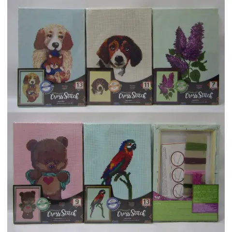 Набір творчості Вишивка хрестиком на дерев'яному підрамнику CROSS STITCH (В асортименті) VKB-02-01,02,03,04,05