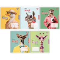 Зошити учнівські 18 аркушів лінія Yes Get more likes, 25 шт. в упаковці