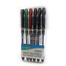 Набор ручек масляных Maxriter, 6 шт., грипп, русский